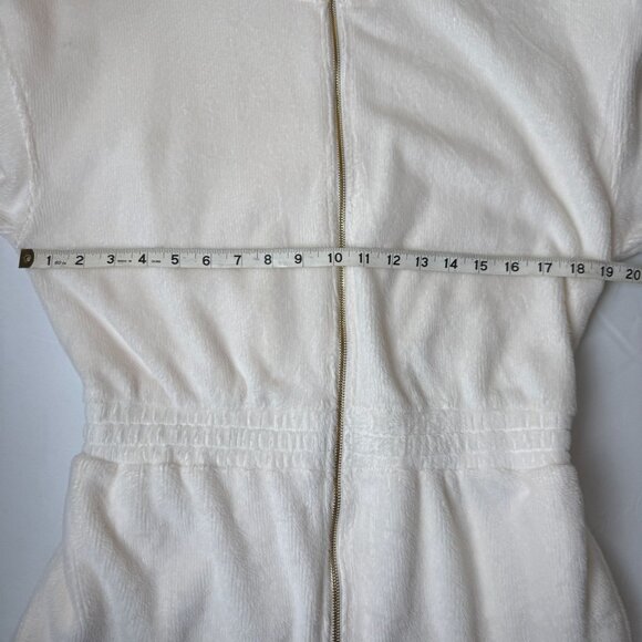 Fabletics Cozy Cord Zip Women L Bone Jumpsuit With Elastic Waist All Day Comfort - Picture 2 of 10